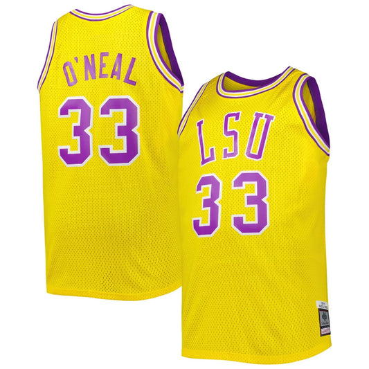 Mitchell & Ness LSU O'Neal Basketball Jersey / Vintage Gold / RRP £125