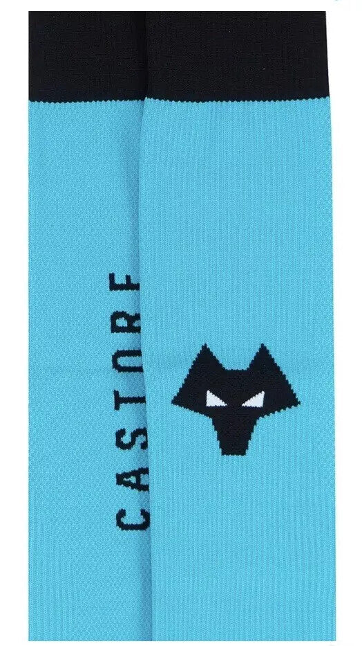 Castore Mens Wolves Player Issue Football Sleeve Socks / Blue / RRP £20