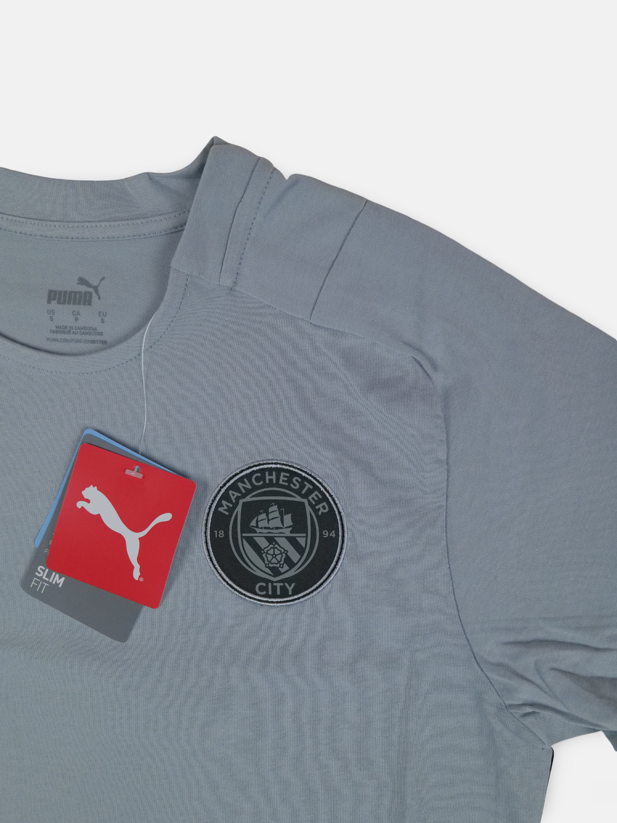 Puma Mens 2021-22 Manchester City Puma Football T-shirt / Grey / RRP £34.99