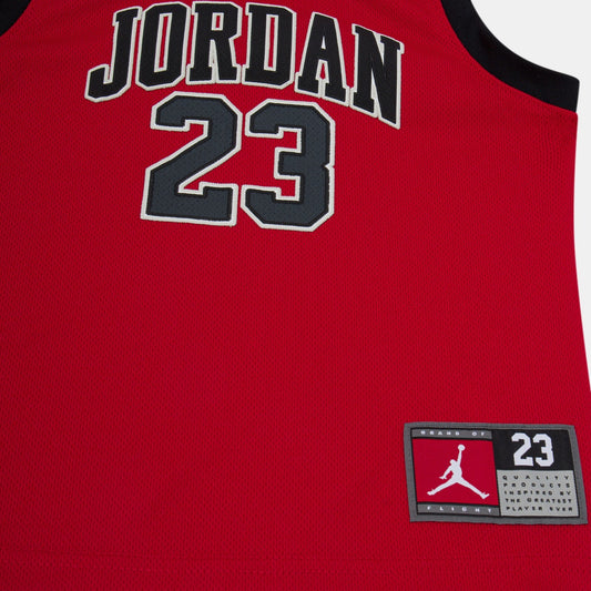 Jordan Infants Basketball Jersey Set / T-Shirt and Short / Red Black / RRP £30