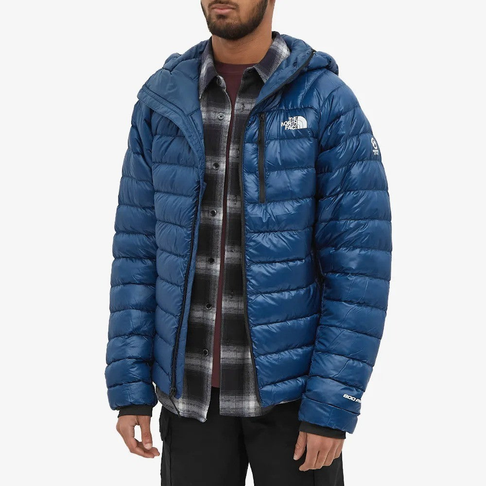 The North Face Mens Summit Down Hoodie Jacket / Blue Wing Teal / RRP £325