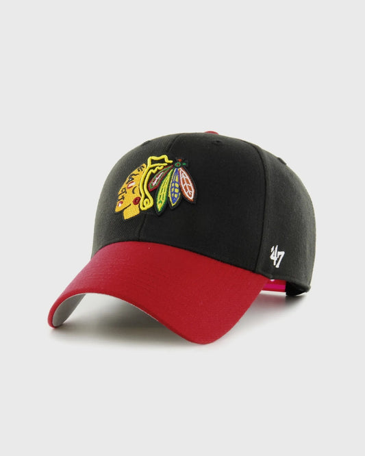 47 Brand Adult Chicago Blackhawks Vintage Sureshot MVP Cap / Black / RRP £28