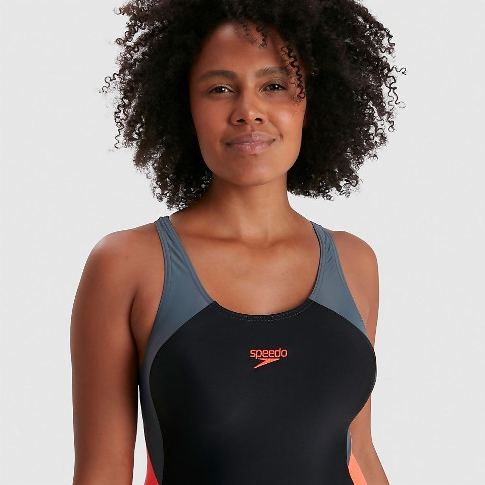 Speedo Women's Swimsuit / Muscleback / Black Grey / RRP £30