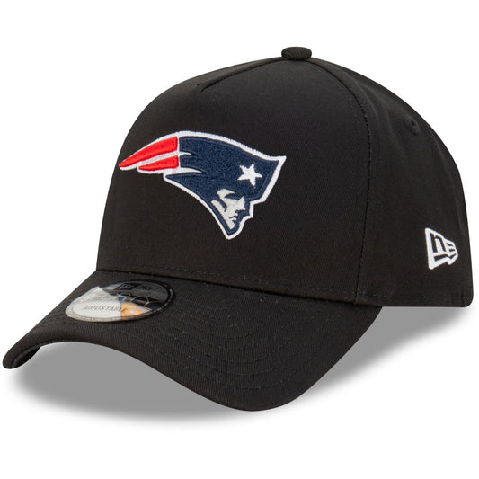 New Era Adult New England Patriots 9Forty A-Frame Adjustable Cap / Black/RRP £27