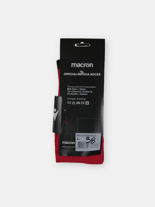 Macron Mens 2020-21 Hellas Verona Gk Football Socks / Red / RRP £14.99