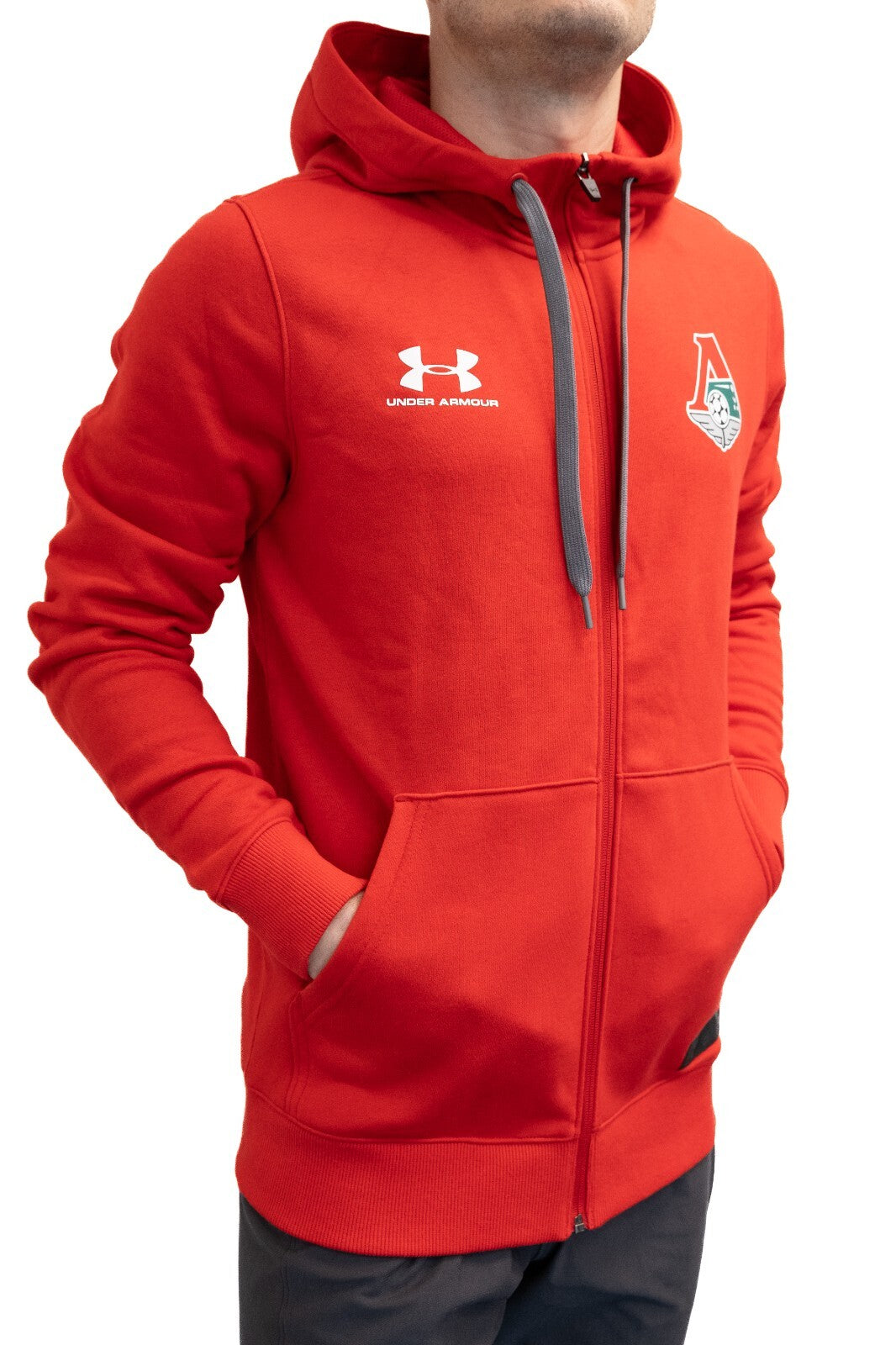 Under Armour 19-20 Lokomotiv Moscow Rival Club Full Zip / Red / Mens / RRP £60