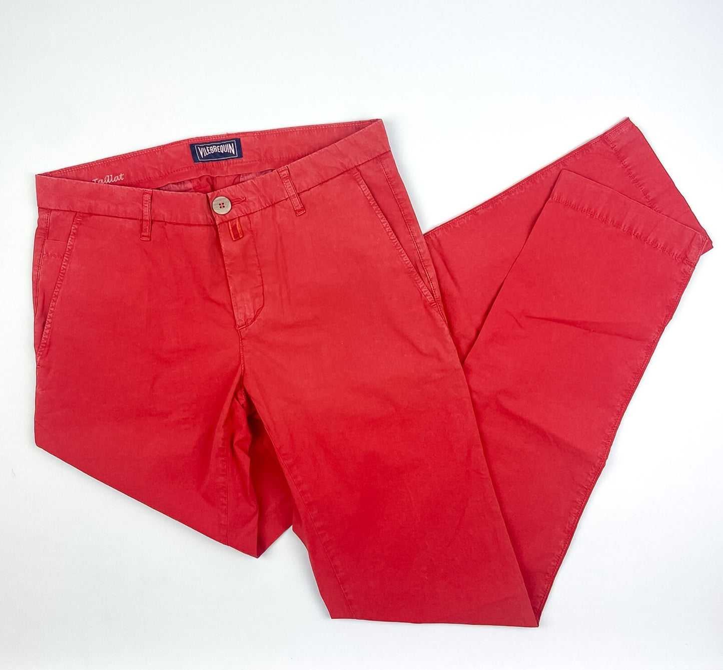 Vilebrequin Mens Chino Pants / Rouge Medicis / RRP £230