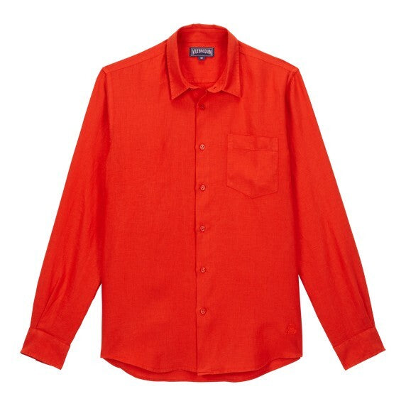 Vilebrequin Light Cotton Shirt / Unisex Caracal / Red / RRP £165