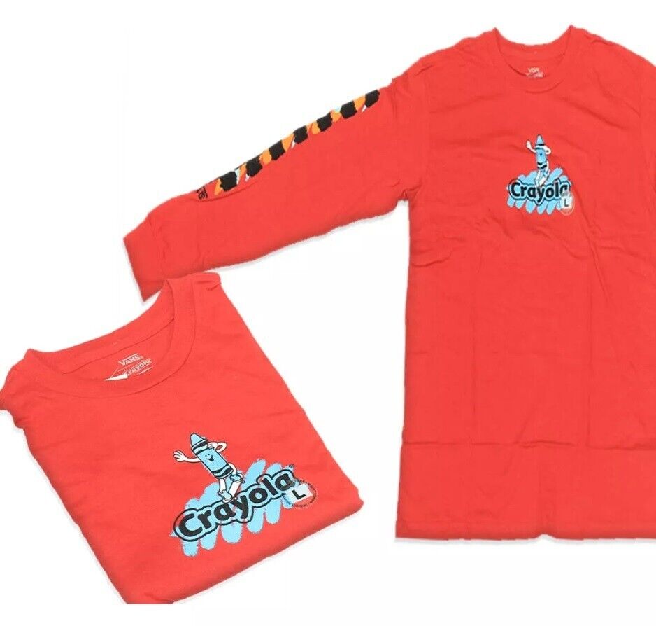 Vans Kids X Crayola Crayon Long Sleeve T Shirt / Chilli Pepper / RRP £30