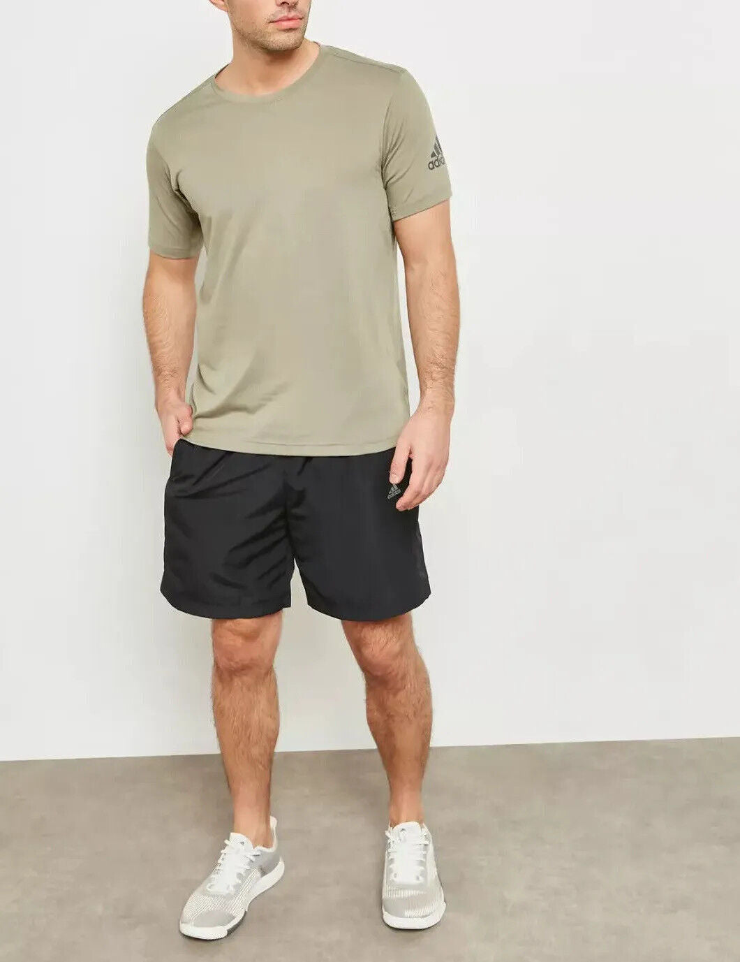 Adidas Mens Freelift Prime Fitness Running T-Shirt / Khaki / RRP £37