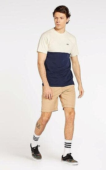 Vans Colorblock Tee / Dress Blues Antique White / Mens / RRP £25