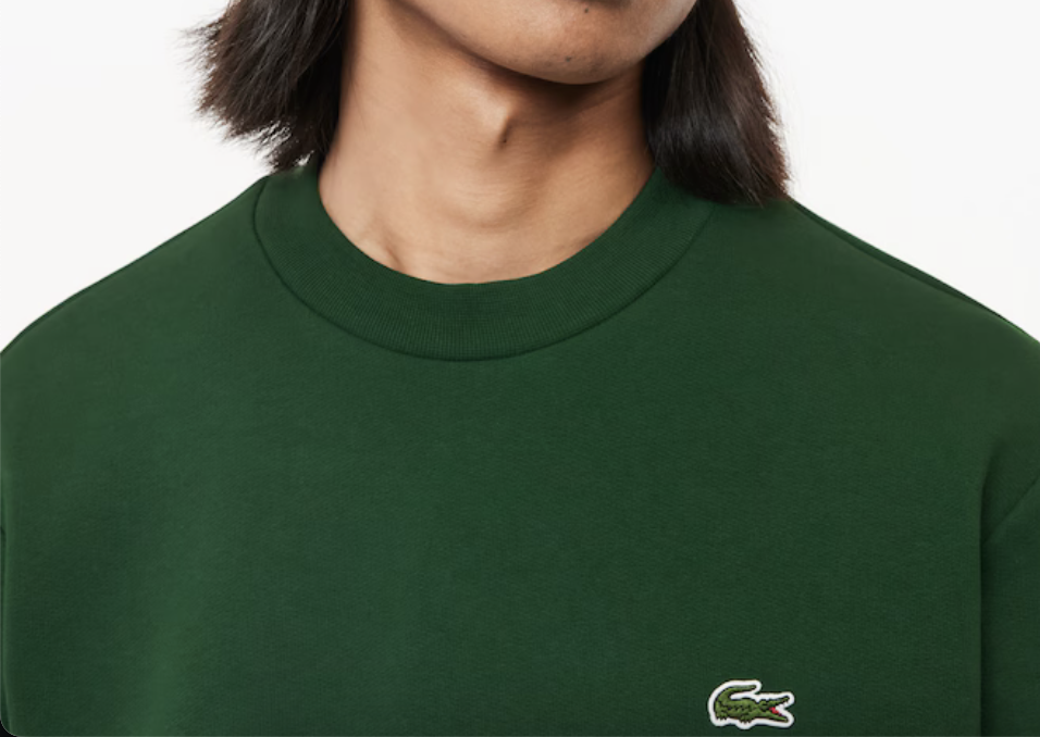 Lacoste Mens Fleece Crew Neck Sweatshirt / Pine Green / BNWT / RRP £109