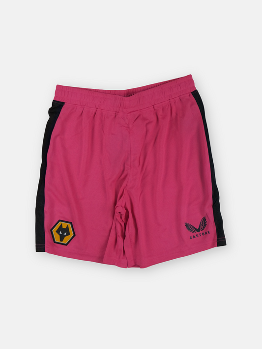 Castore Mens 2021-22 Wolves Player Issue Pro Gk Away Shorts / Pink / RRP £44.99