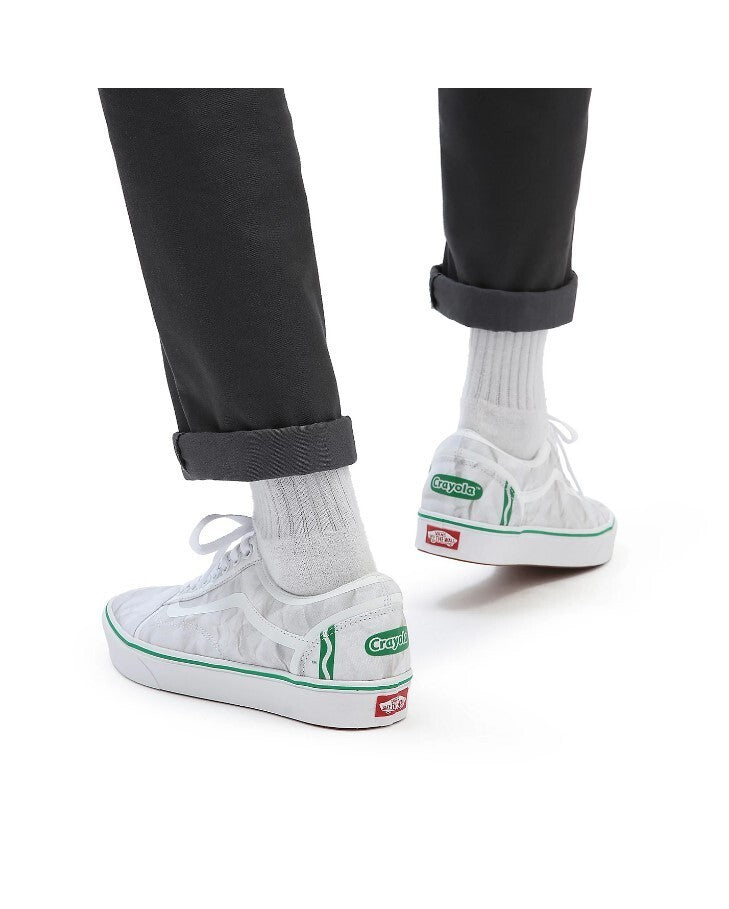 Vans Mens X Crayola ComfyCush Old Skool Shoes / White / RRP £90