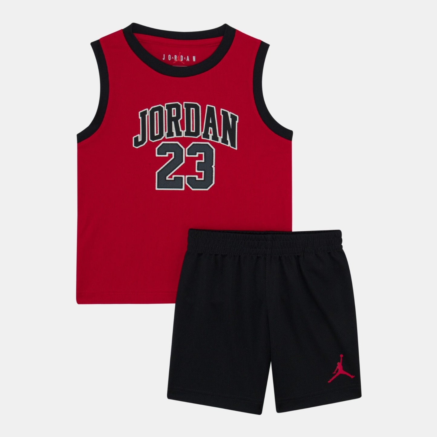 Jordan Infants Basketball Jersey Set / T-Shirt and Short / Red Black / RRP £30