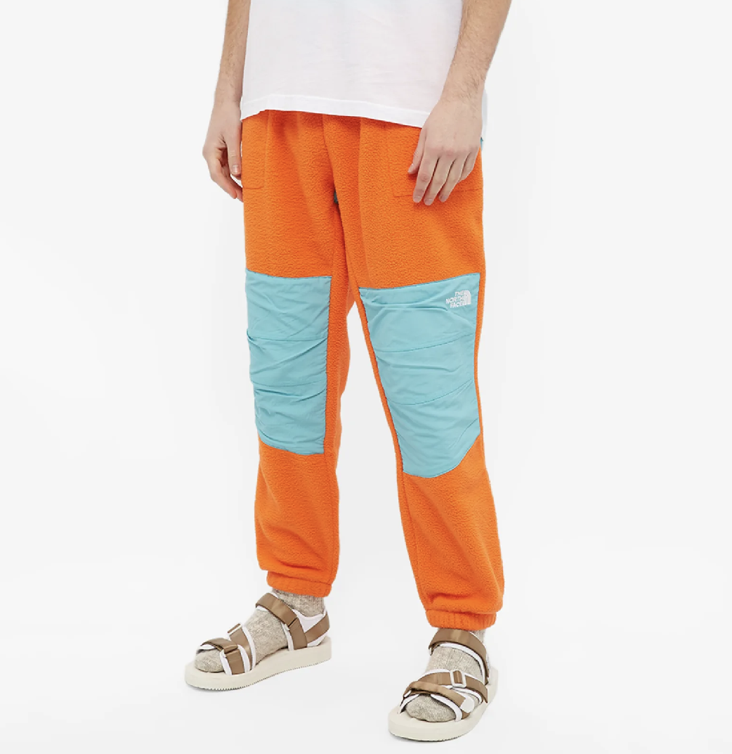 The North Face Men’s Denali Pant – Red Orange/Transantarctic Blue