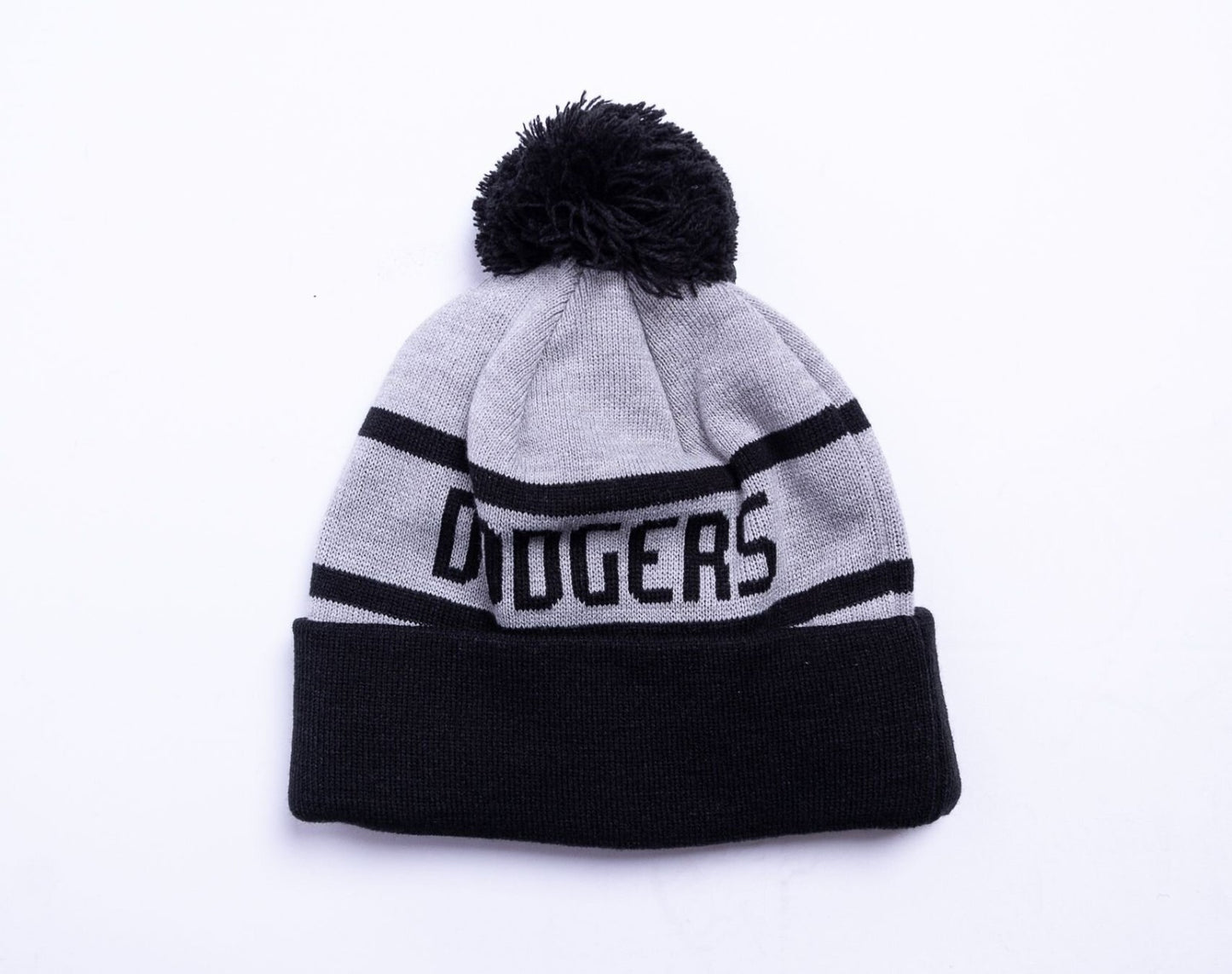 New Era Adult Los Angeles Dodgers Jake Cuff Knit Beanie Hat /Black Grey/ RRP £26