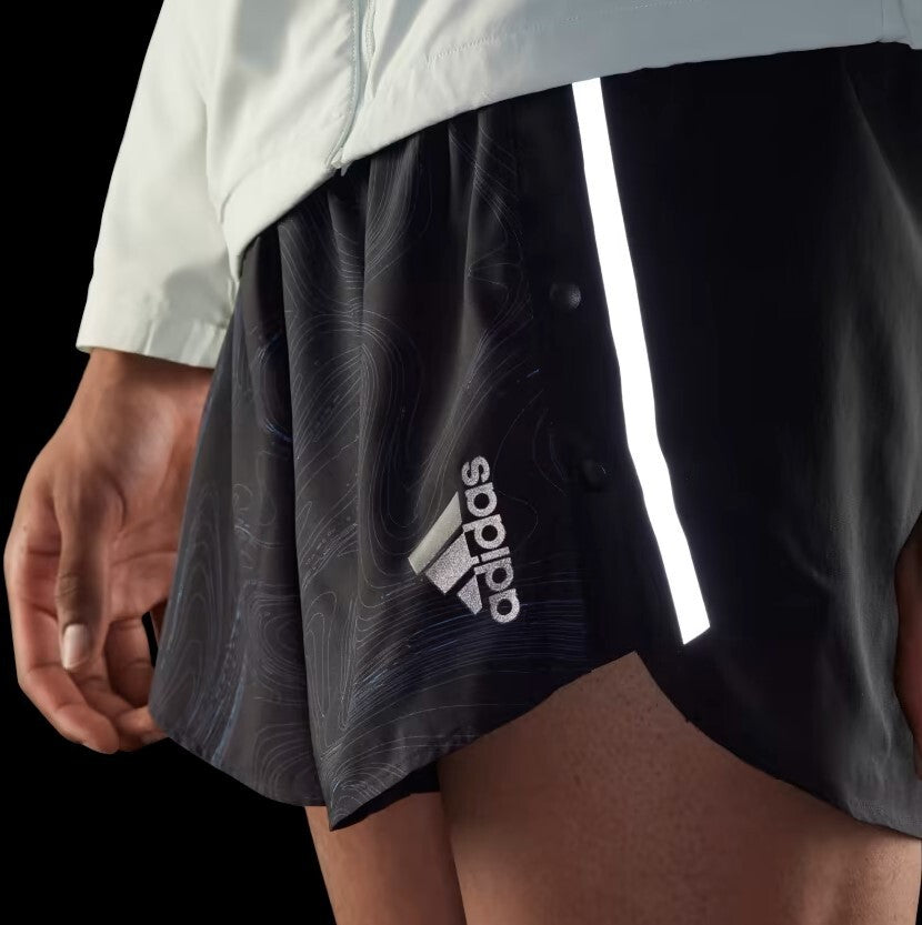 Adidas Mens Designed For Running Shorts / For The Ocean / Black / RRP £43