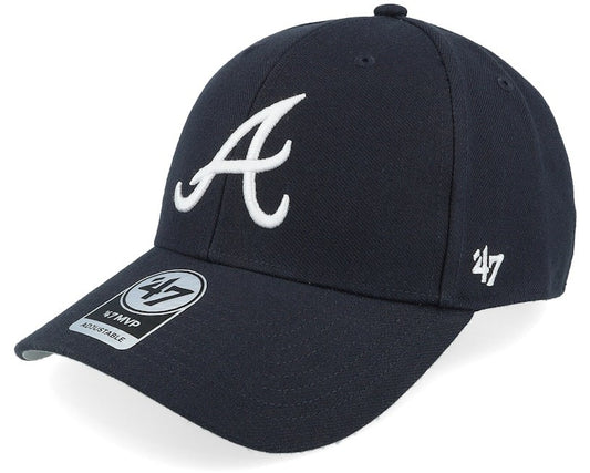 47 Brand Adult Atlanta Braves MVP Cap / Black / RRP £28