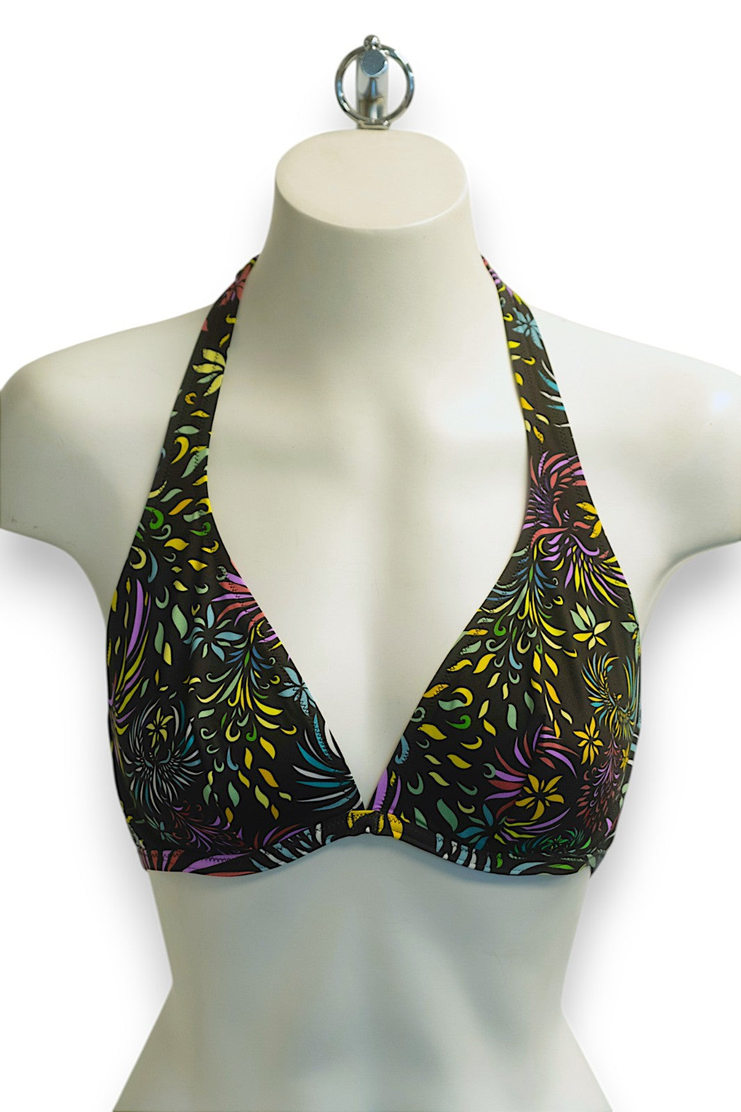 Vilebrequin Bikini Top / Womens / Black/Multicolour Plant / RRP £110