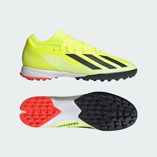 Adidas Mens X CRAZYFAST LEAGUE TF Football Boots / BNIB / Yellow / RRP £90