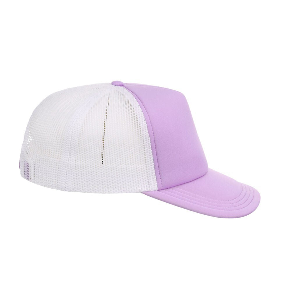 Unisex Plain Screen Foam Trucker Hat / Purple White / £20