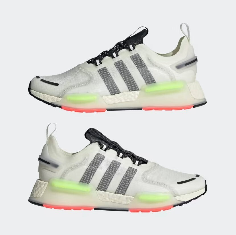 Adidas Mens NMD V3 Trainers / White Black Neon / RRP £130
