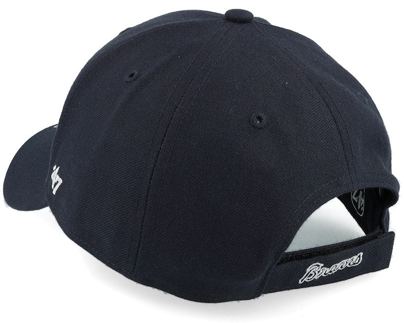 47 Brand Adult Atlanta Braves MVP Cap / Black / RRP £28