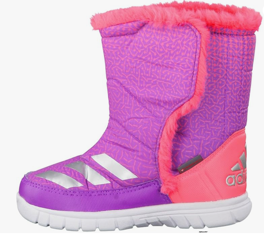 Adidas Infant Kids Lumi Lumi Snow Winter Boot Trainer / Pink White / RRP £45