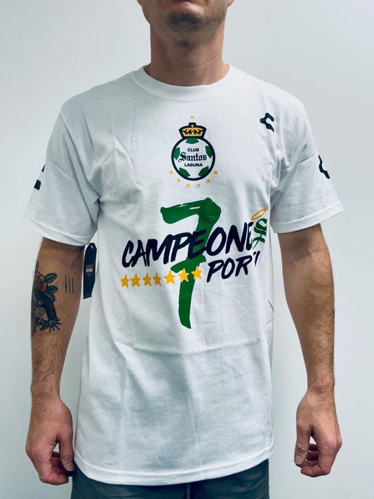 Charly Santos Laguna Football Club Winners T-Shirt / White / RRP £20