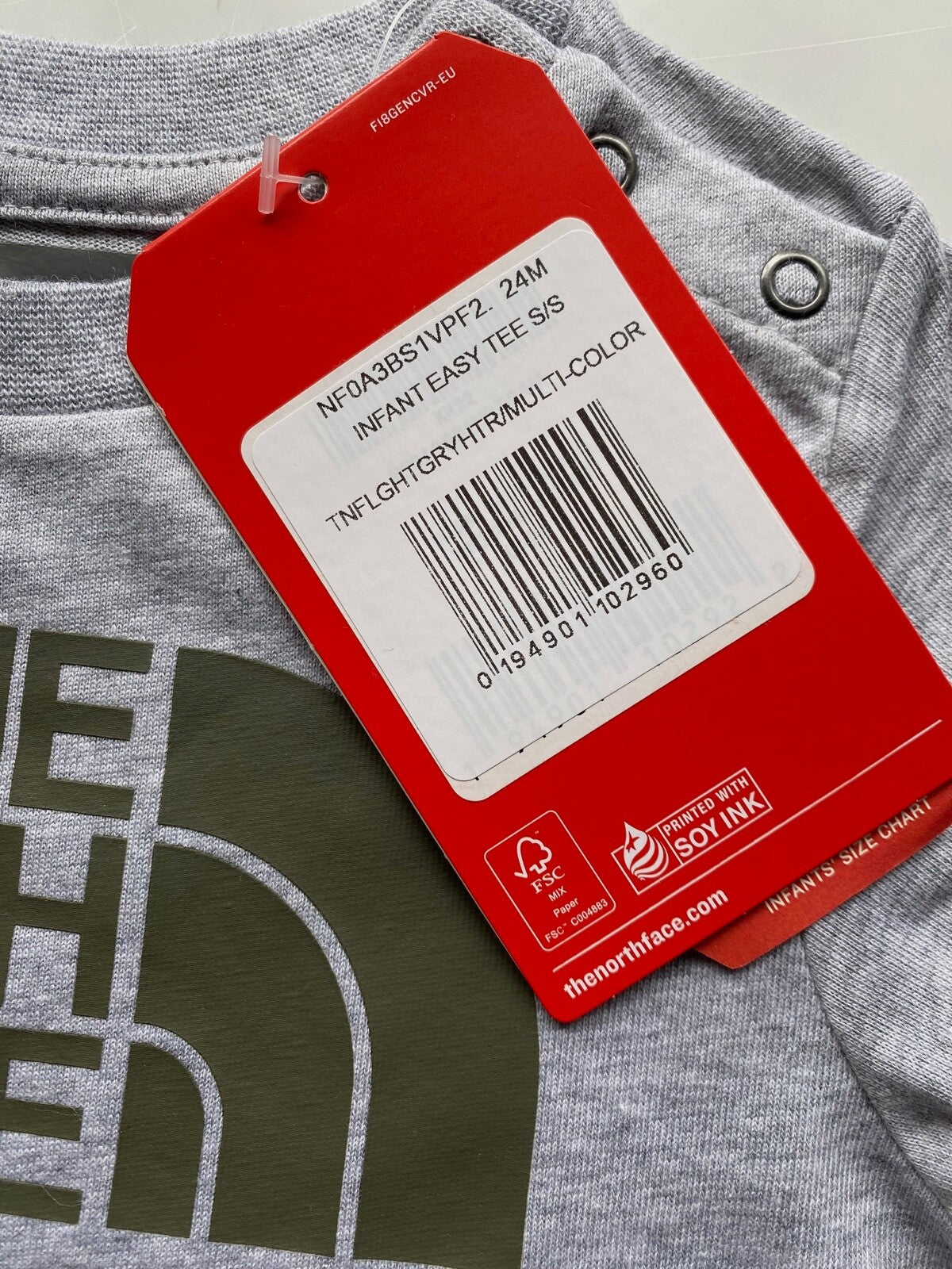 The North Face Baby Toddler  S/S Easy T-Shirt / TNF Grey / RRP £17