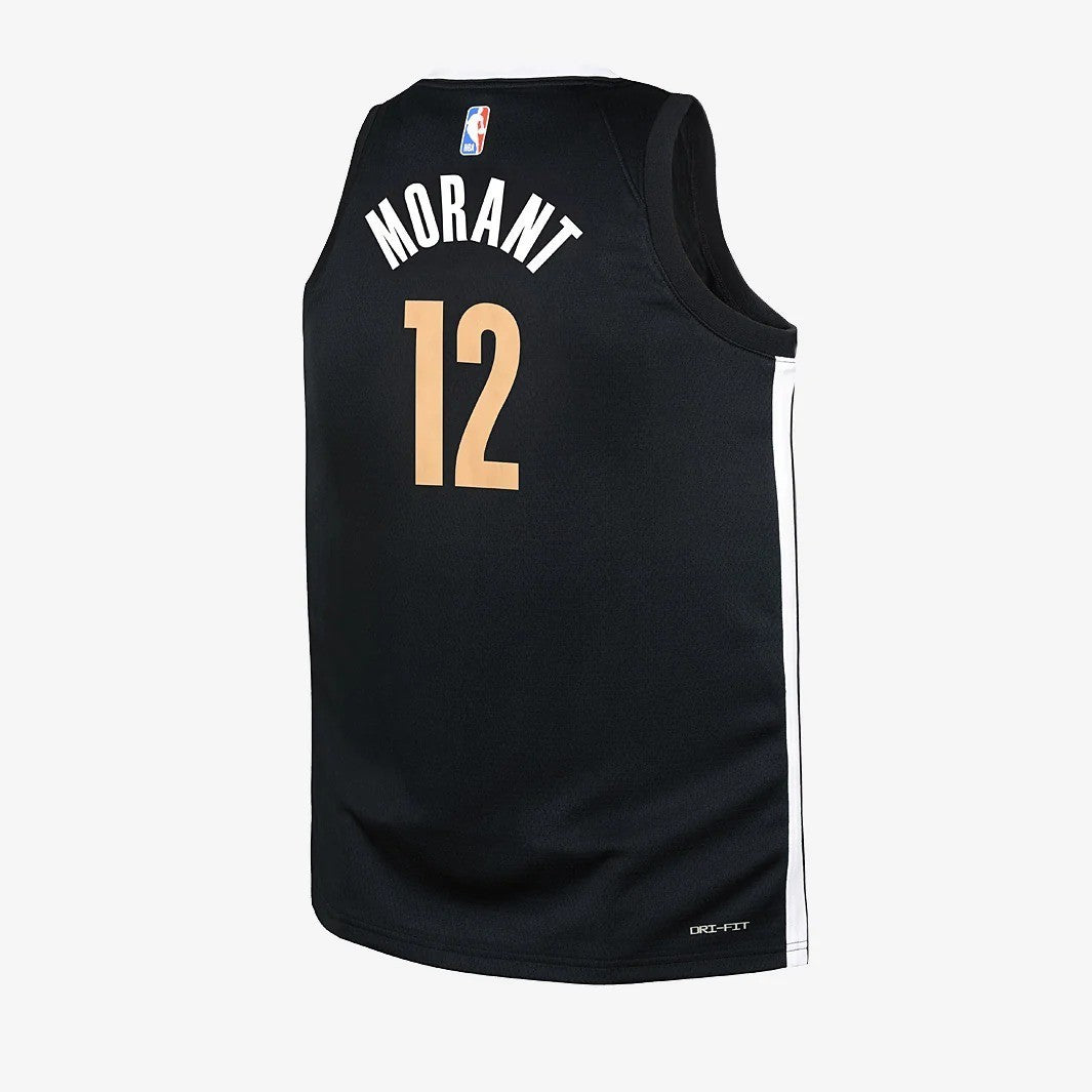 Nike Kids Black Basketball Jersey / Memphis Grizzlies / Morant / RRP £80
