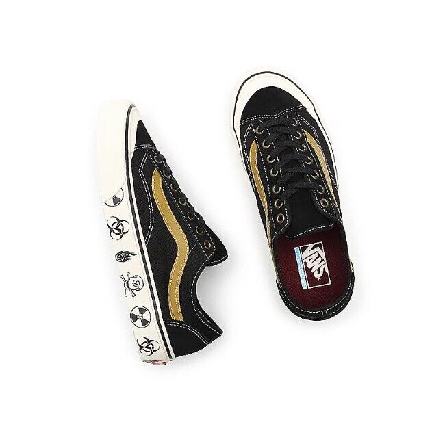 Vans Mens Dark Aloha Style 36 Decon SF Shoes / Black / Antique White / RRP £60