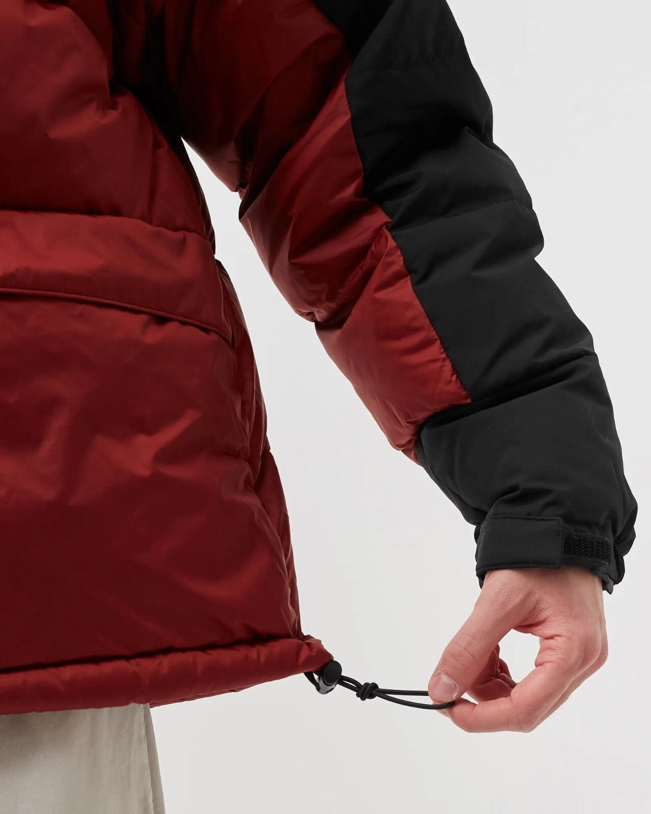 The North Face Mens Himalayan Down Puffer Parka Jacket / Red Black / RRP £360