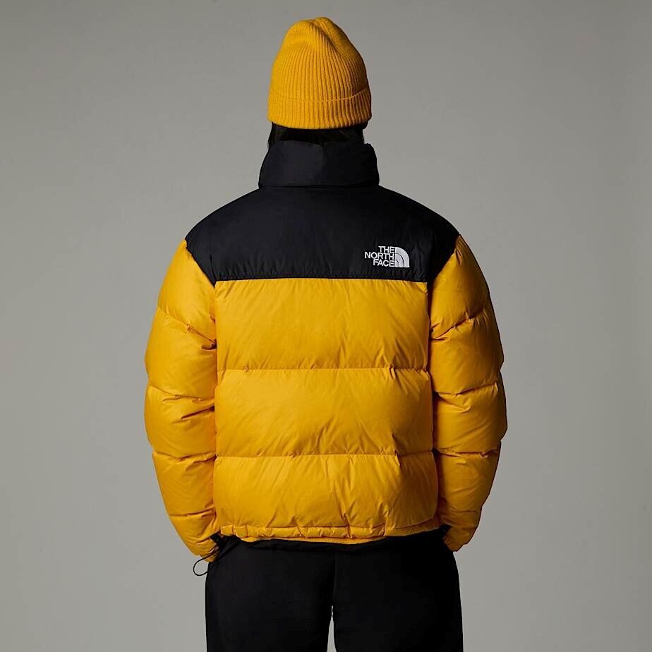The North Face Mens 1996 Retro Nuptse Puffer Jacket / Black Yellow / RRP £315