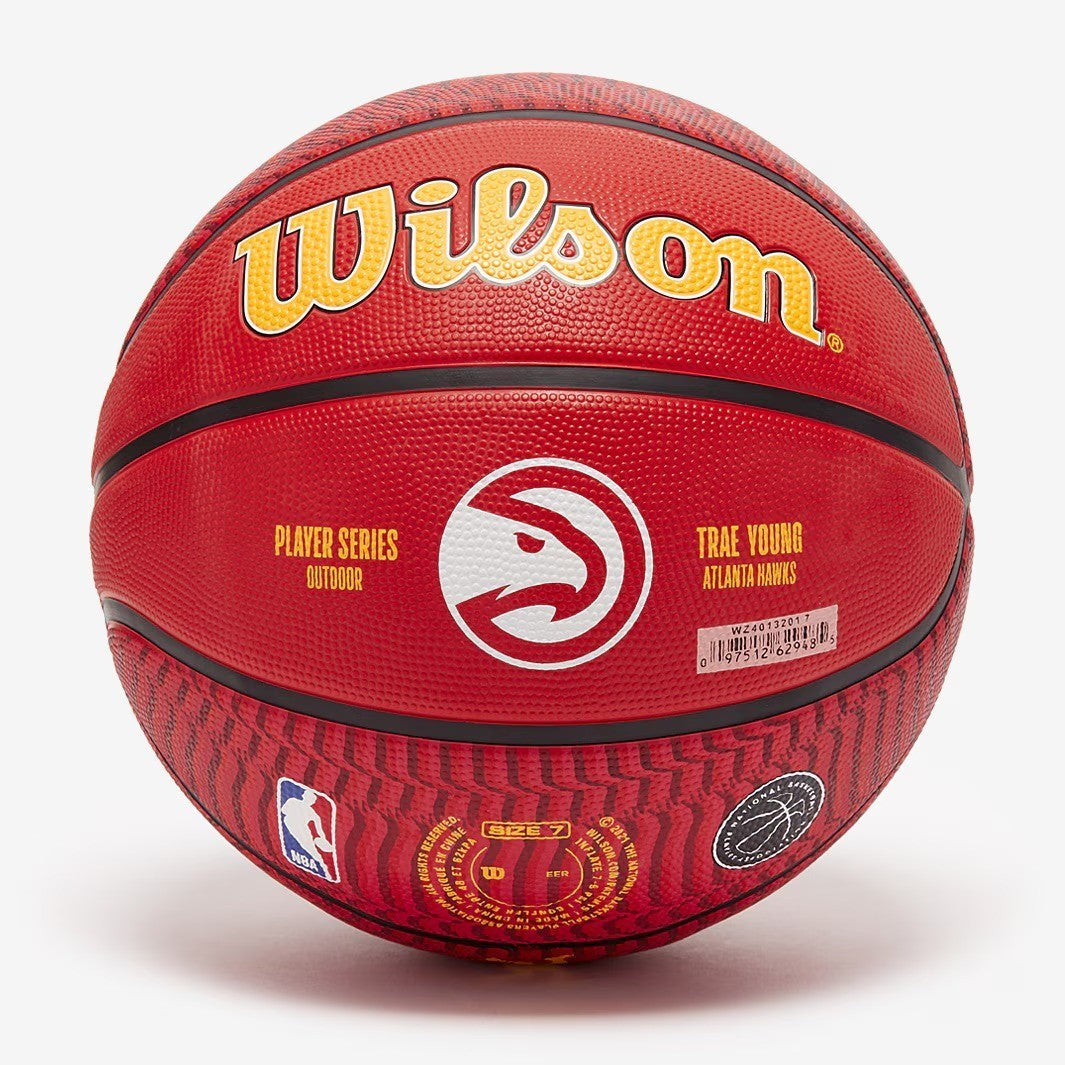 Wilson NBA Player Icon Atlanta Hawks Trae Young Basketball / Red / RRP £22