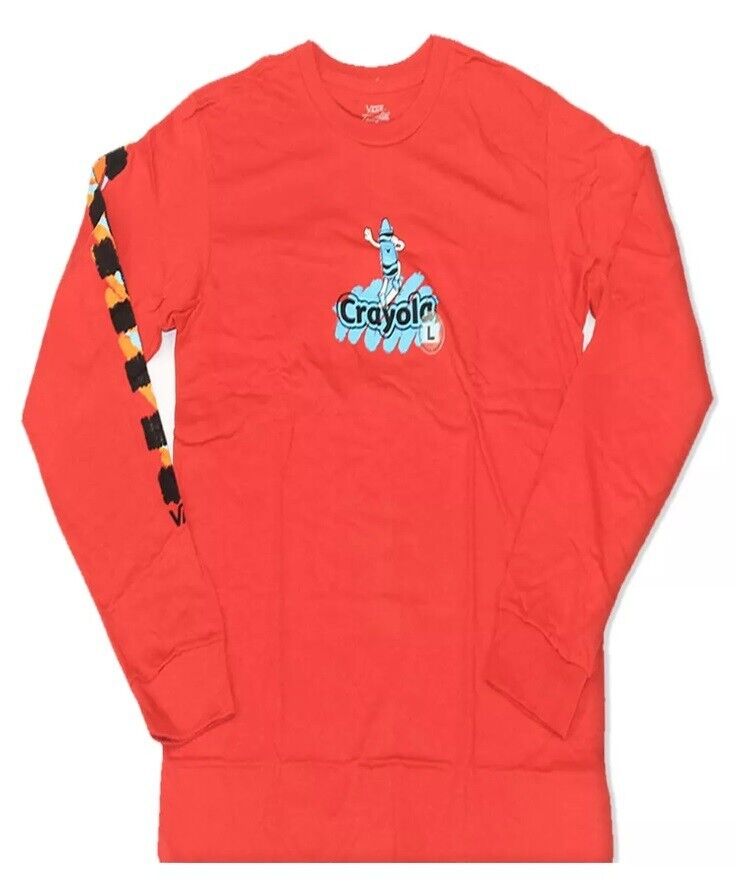 Vans Kids X Crayola Crayon Long Sleeve T Shirt / Chilli Pepper / RRP £30