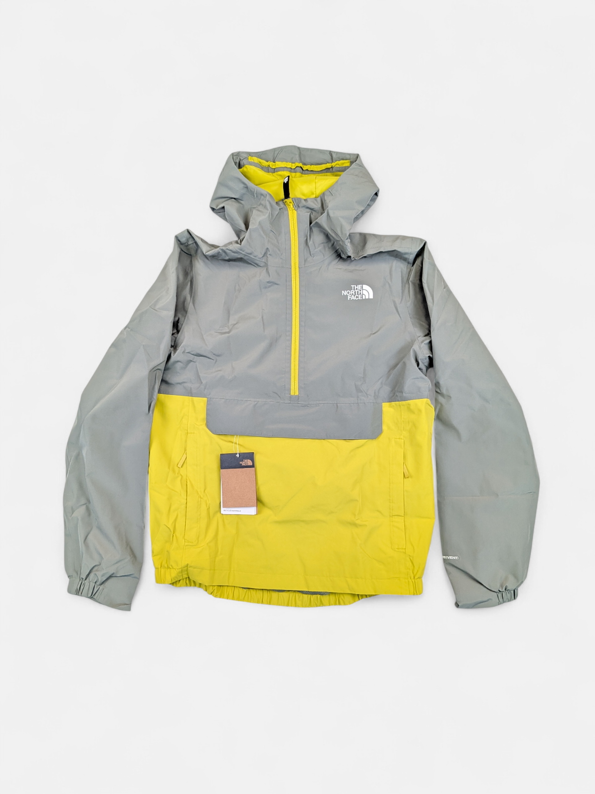 The North Face Mens Waterproof Anorak Jacket / Green - Citrine Yellow / RRP £155