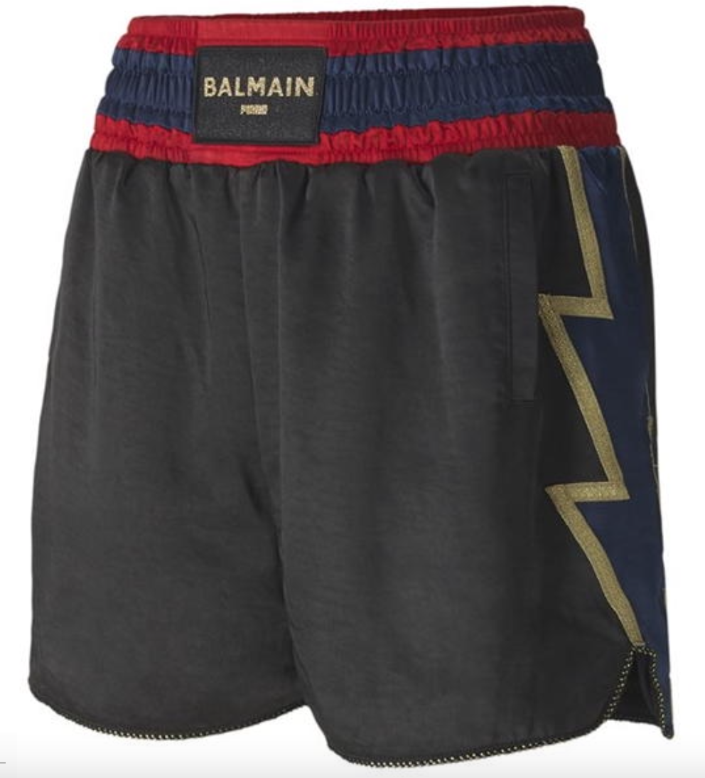 Puma x Balmain Women's Boxing Shorts / BNWT / RRP £225 / Black & Red