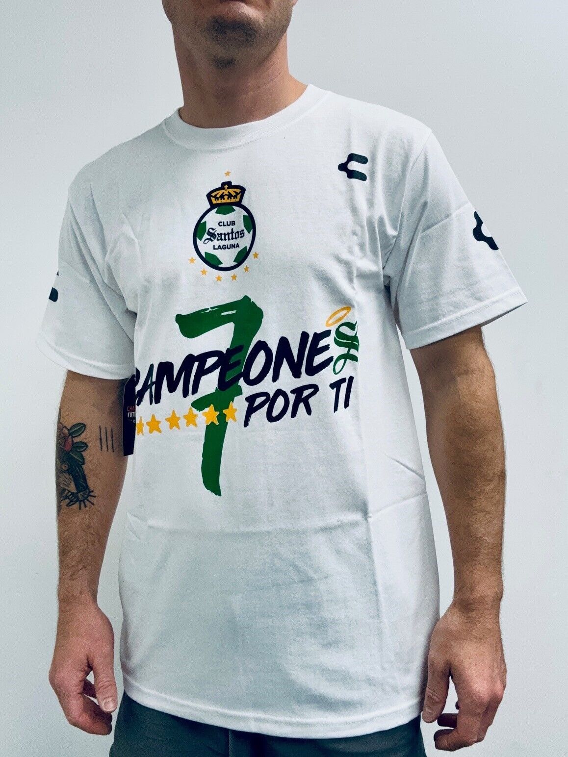 Charly Santos Laguna Football Club Winners T-Shirt / White / RRP £20