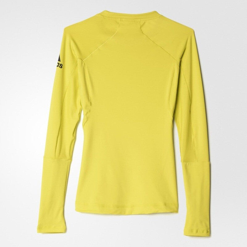 Adidas Women's Climaheat Long Sleeve Fitness Gym Top / Yellow / RRP £70