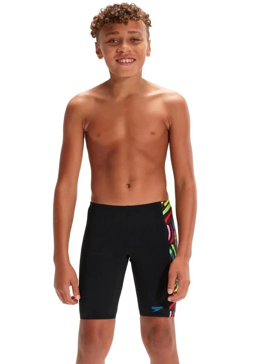 Speedo Boys Digital Placement Jammer Swim Short / Black Green / RRP £22