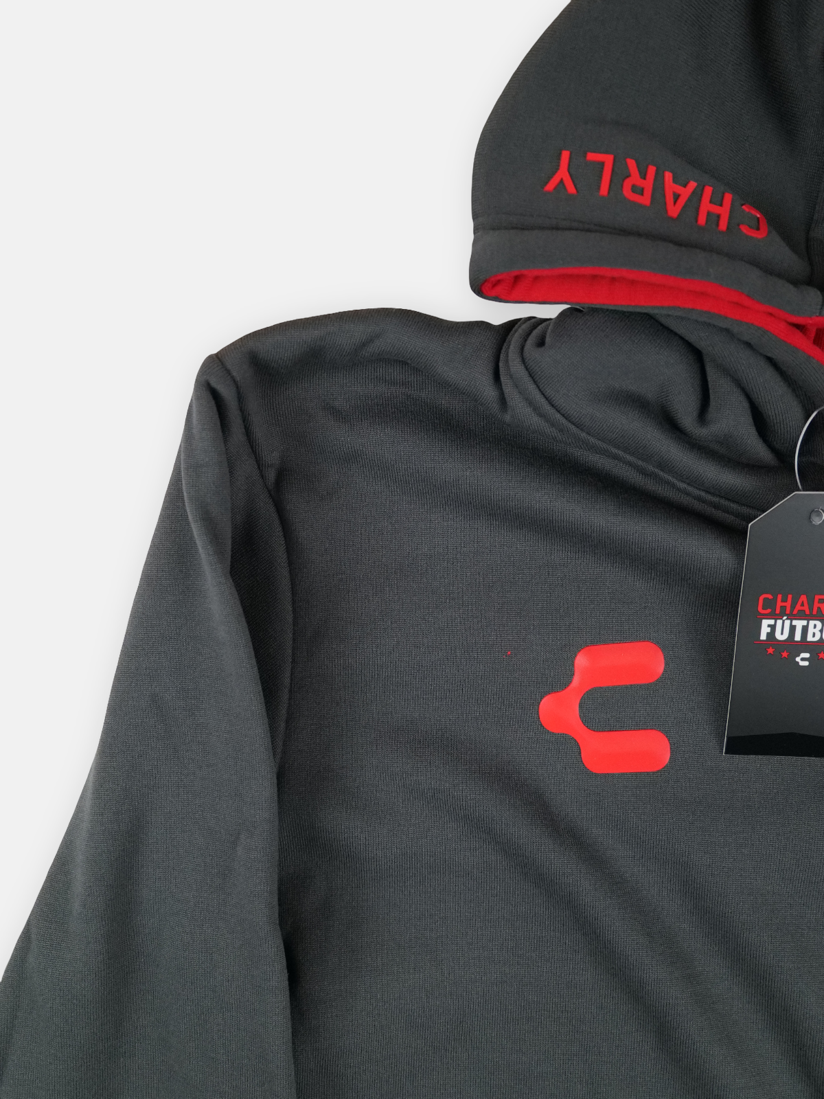 Charly Mens 2018-19 Hooded Sweat Football Top / Black / RRP £29.99