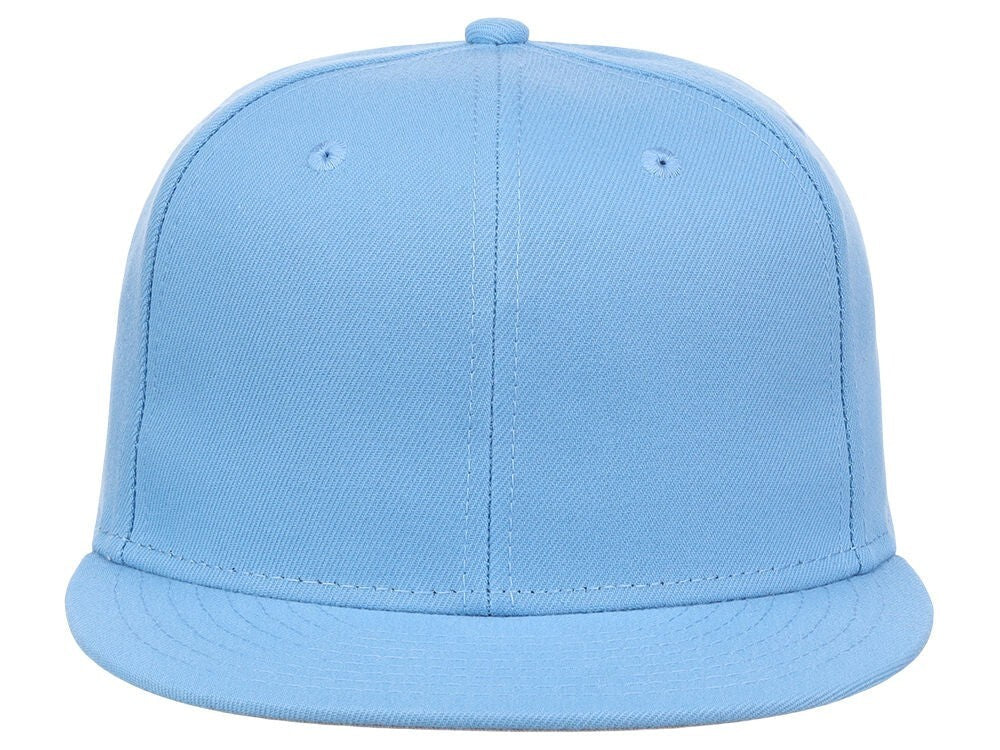 Unisex Plain Full Court Fitted Hat / Blue / £22