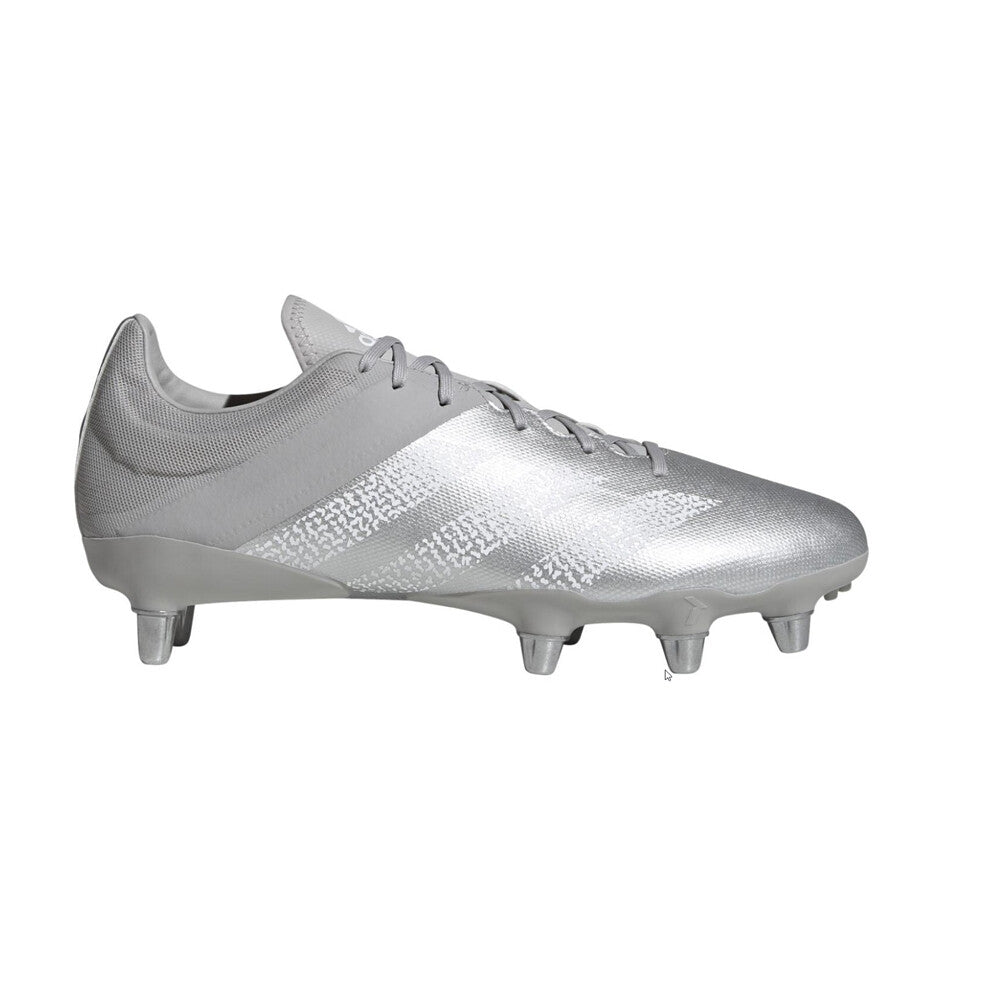 Adidas Unisex Kakari Elite (SG) Rugby Boots / Silver White / RRP £110