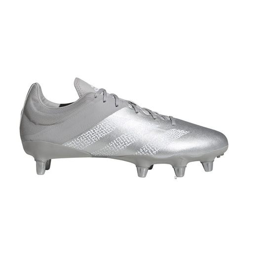 Adidas Unisex Kakari Elite (SG) Rugby Boots / Silver White / RRP £110