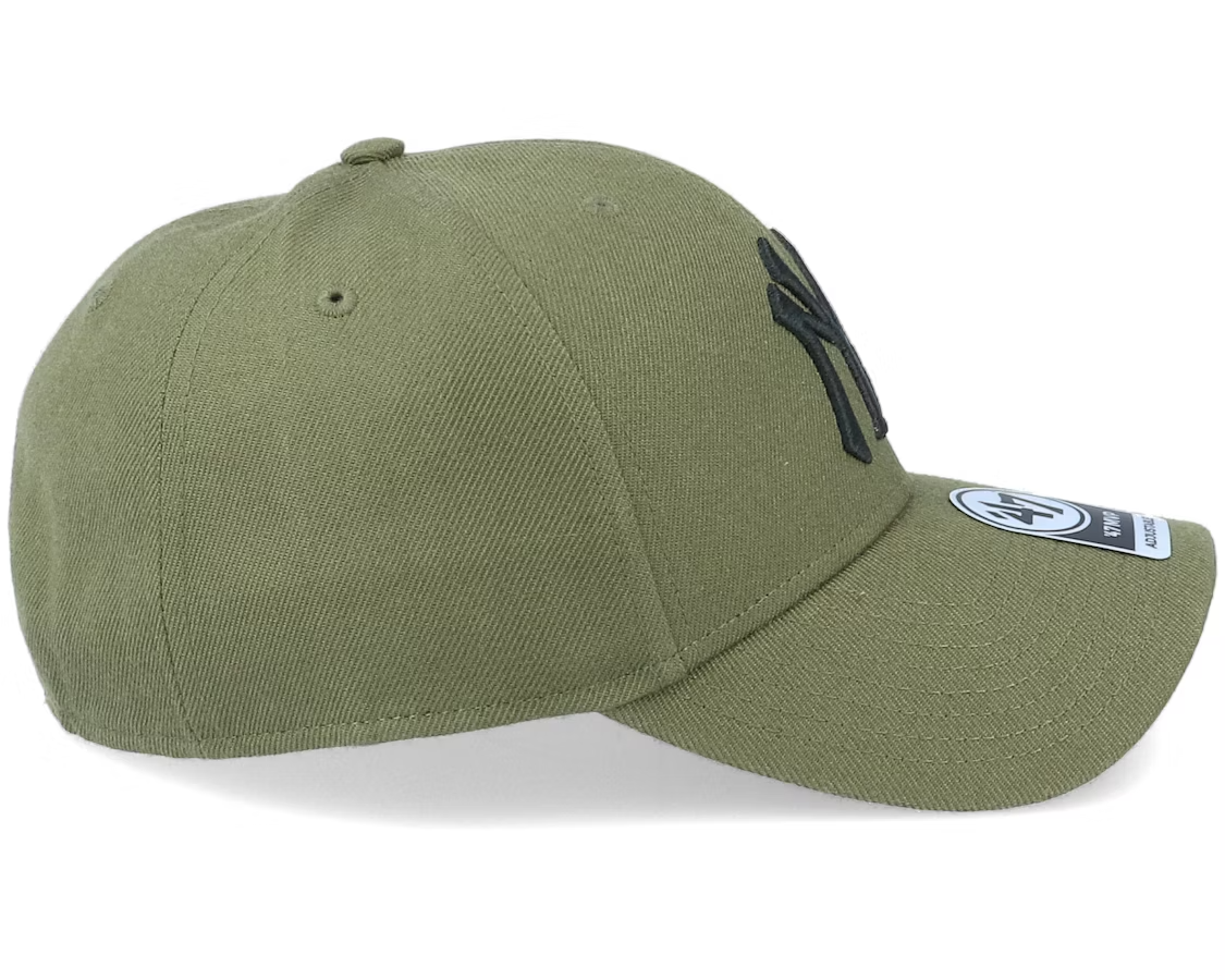 47 Brand New York Yankees MVP Snapback Cap / Olive Green Black Logo / RRP £28