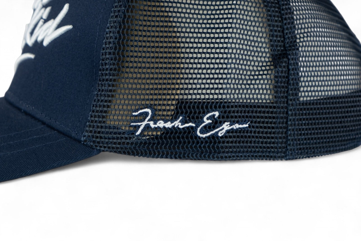 Fresh Ego Kid Script Trucker Cap / Navy White Yellow / RRP £28