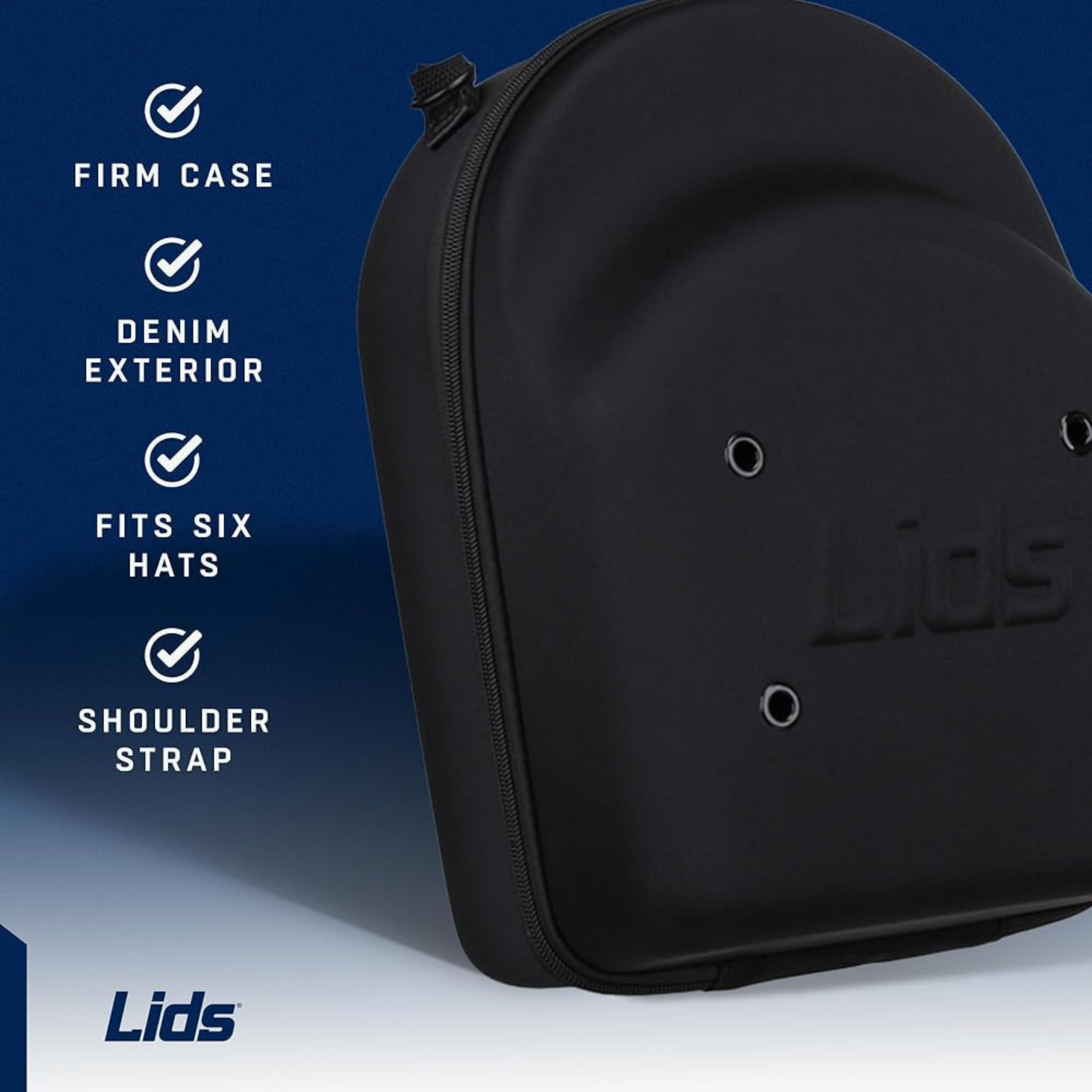 Lids Cap Carrier Bag – Travel Storage Case for Baseball Caps – Black