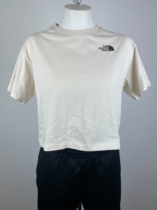 The North Face Womens Cropped Simple Dome T-Shirt / Vintage White / Rrp £22